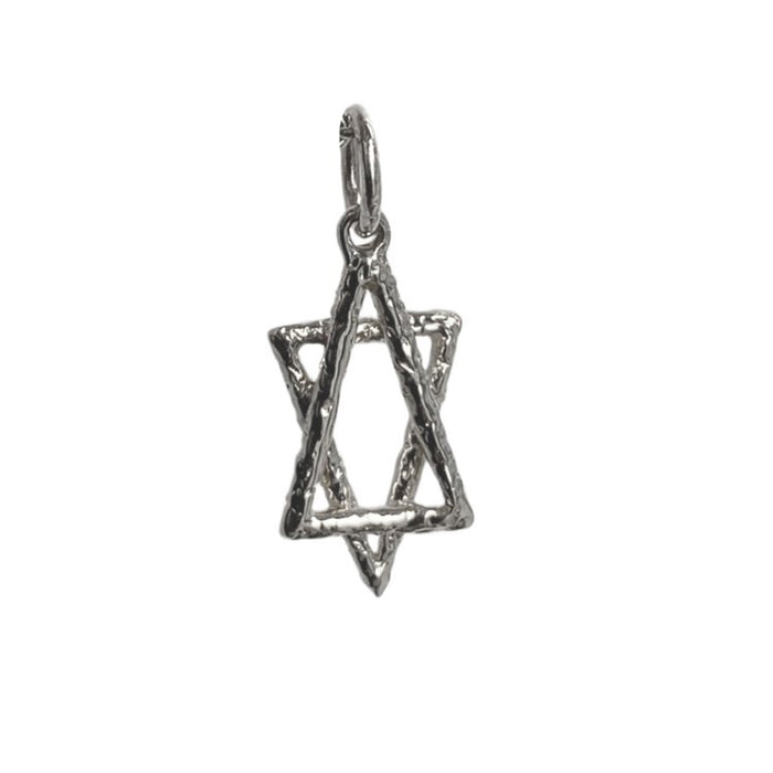 Textured Star of David,ss. chain