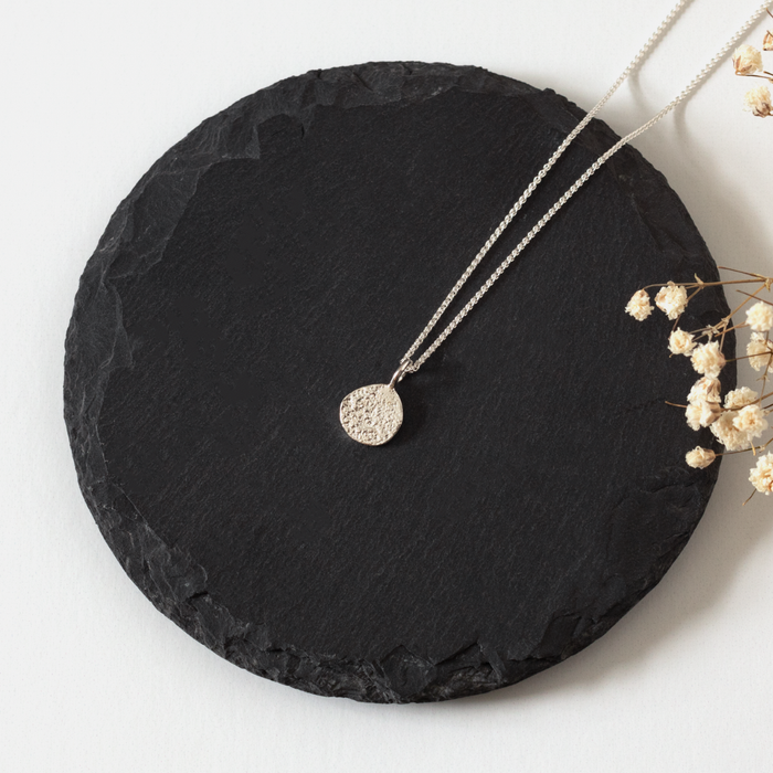 Textured Disc Necklace