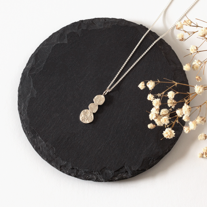 Organic Textured Discs Necklace