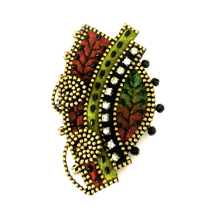 Abstract Leaf Brooch