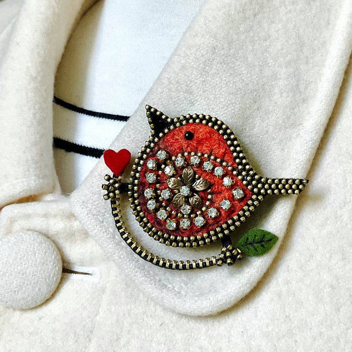 Bird on a Branch Brooch