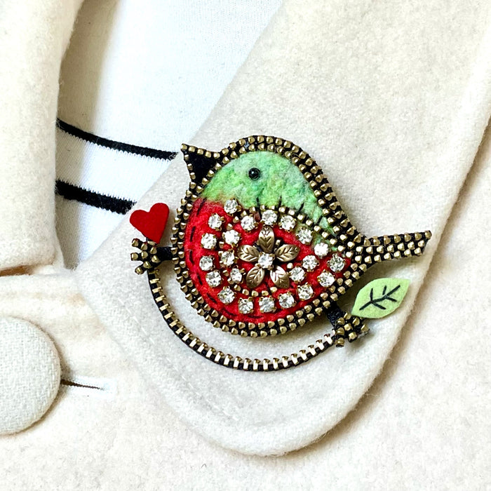 Bird on a Branch Brooch