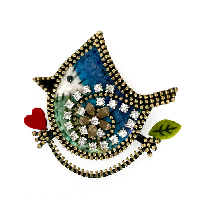 Blue Jay Brooch