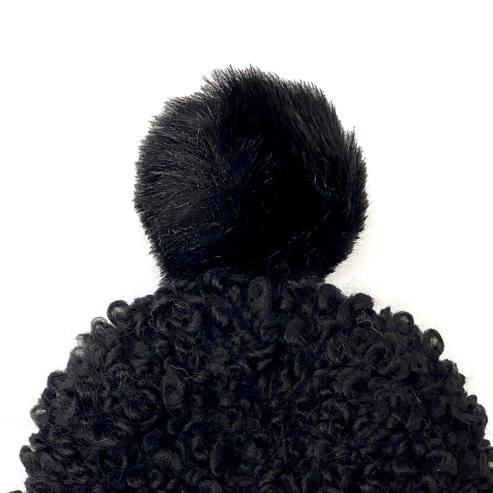 Boucle Hat with Pom Pom