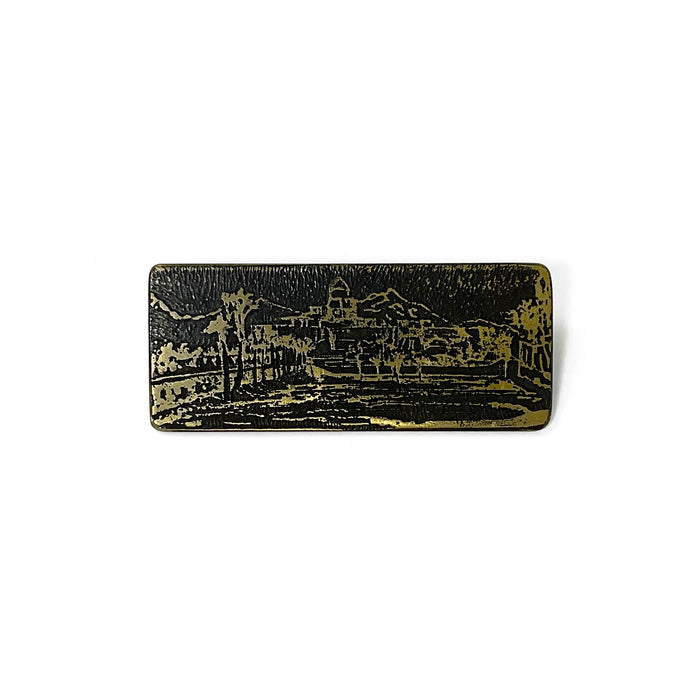 Etched Landscape Brooch