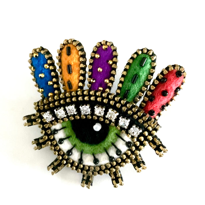 Eye With Lashes Brooch