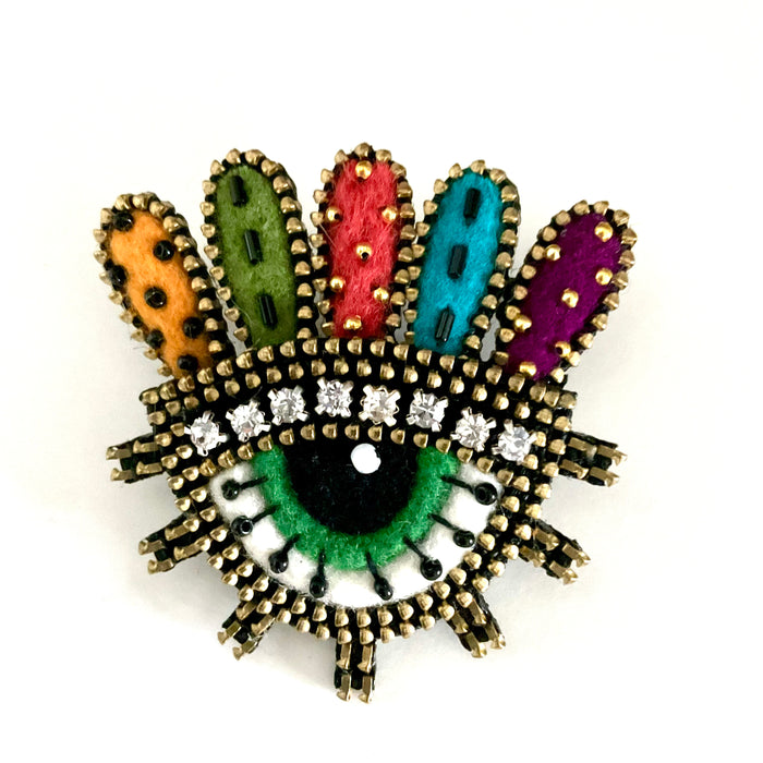 Eye With Lashes Brooch