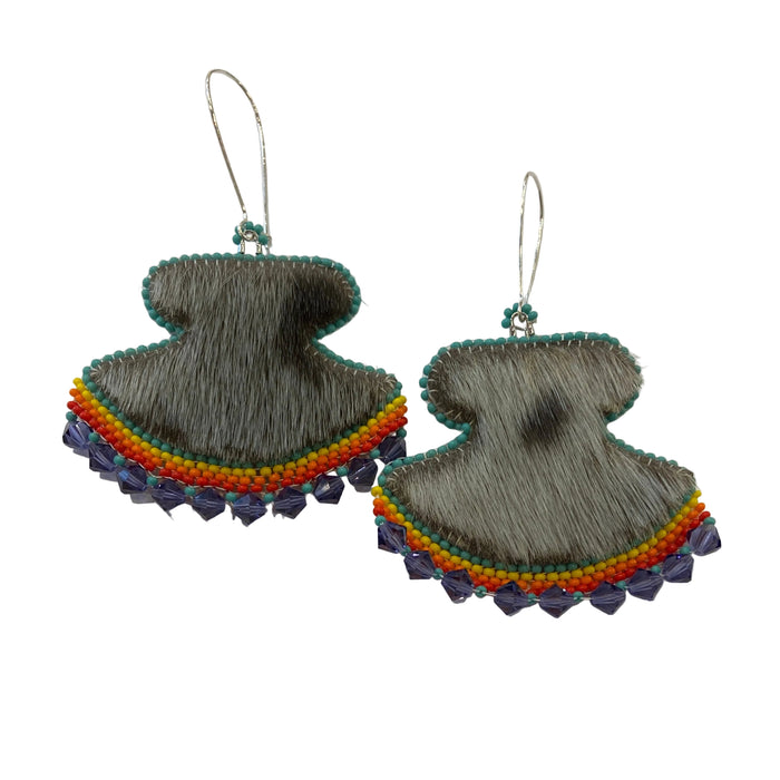 Beaded Sealskin Earrings