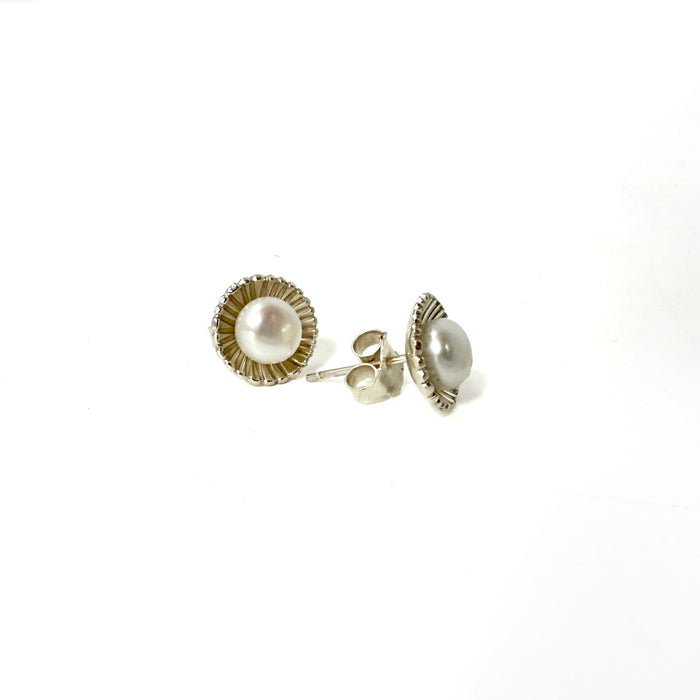 Large Pearl Stud Earrings