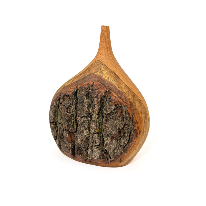 Large Wooden Bud Vase - 1