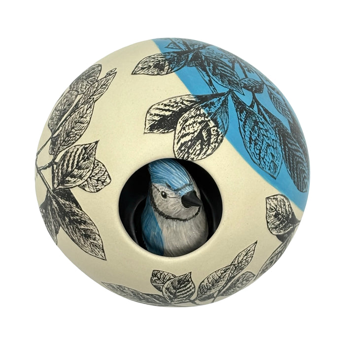 Blue Jay in Nest Wall Sculpture (No. 606)