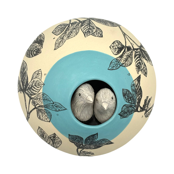 Two Birds Wall Sculpture - Round (No. 612)