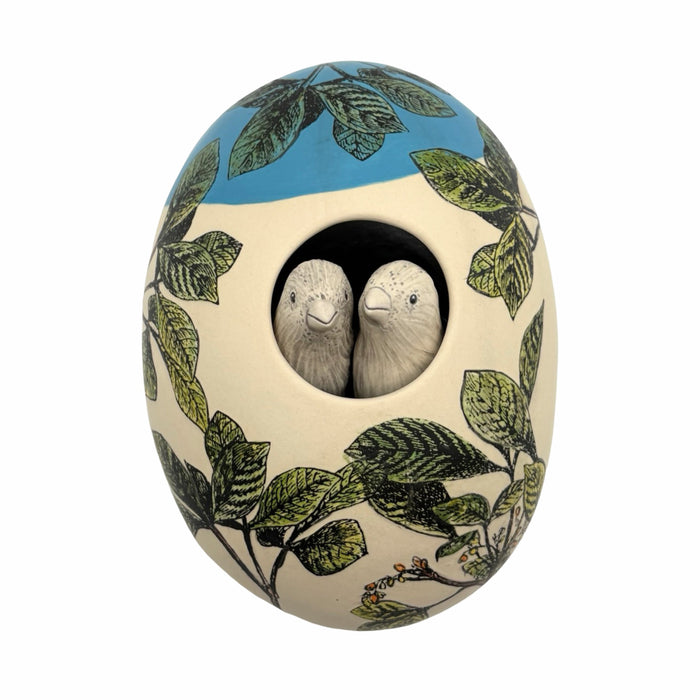 Two Birds Wall Sculpture - Oval (No. 615)