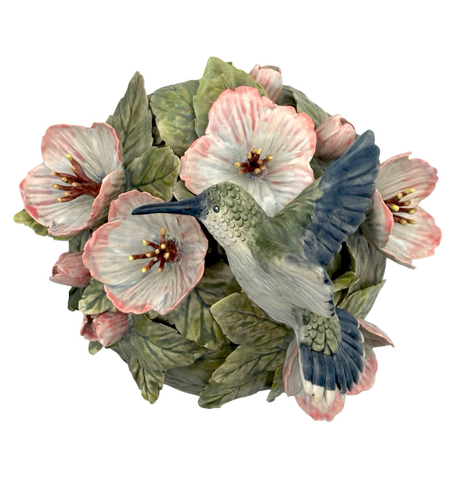 Female Hummingbird Floral Wall Sculpture (No. 620)