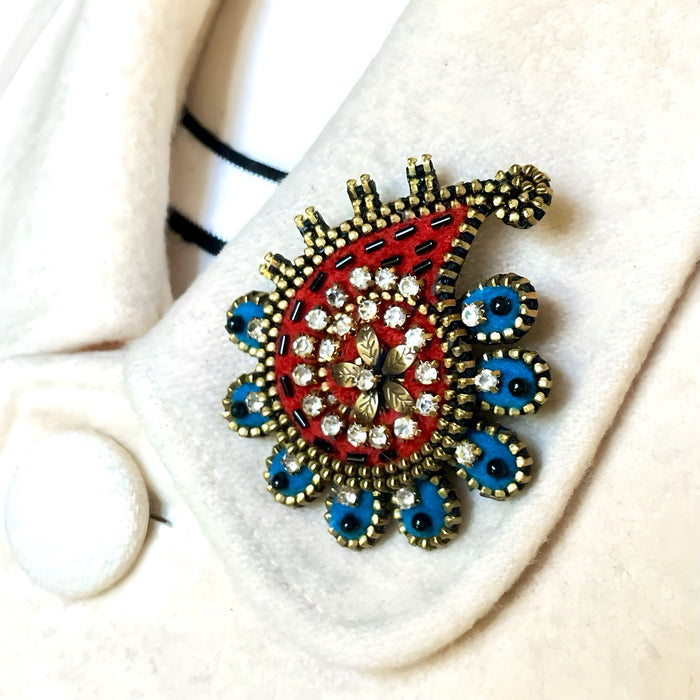 Paisley Inspired Brooch