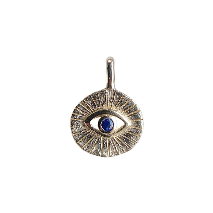 Necklace - 14k Medallion with Sapphire