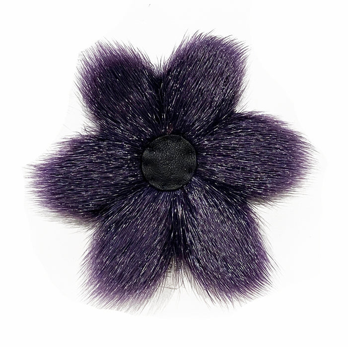 Sealskin Flower Pin