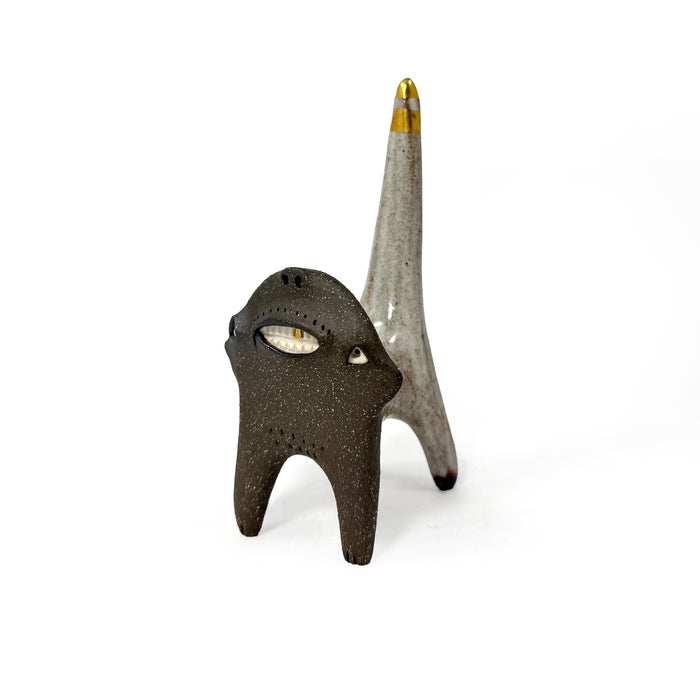 Stoneware Creature Ring Holder