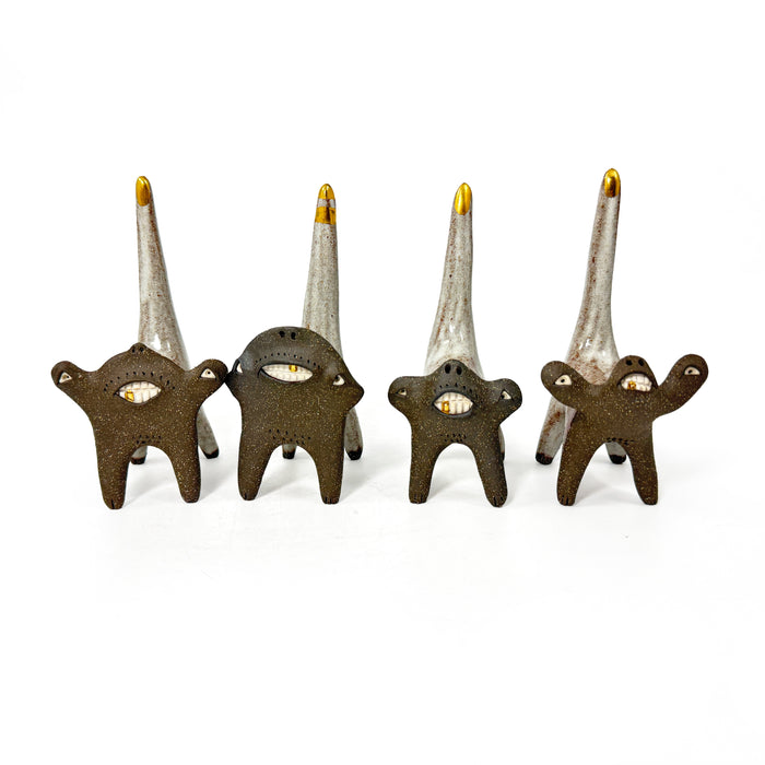 Stoneware Creature Ring Holder