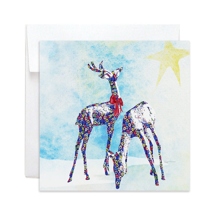 Wrapped Reindeer - Holiday Card