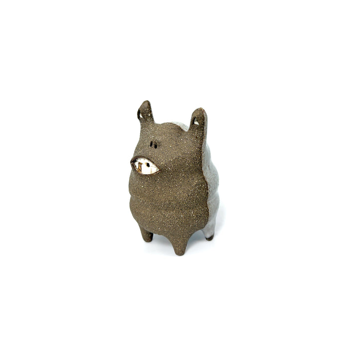 Brown Stoneware Creature Salt Shaker
