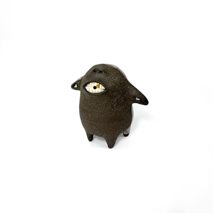 Brown Stoneware Creature Salt Shaker