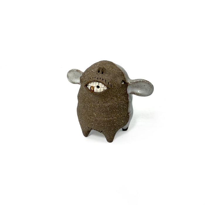 Brown Stoneware Creature Salt Shaker