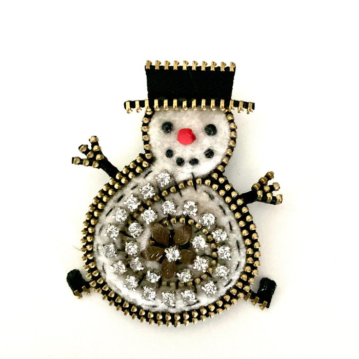 Snowman Brooch