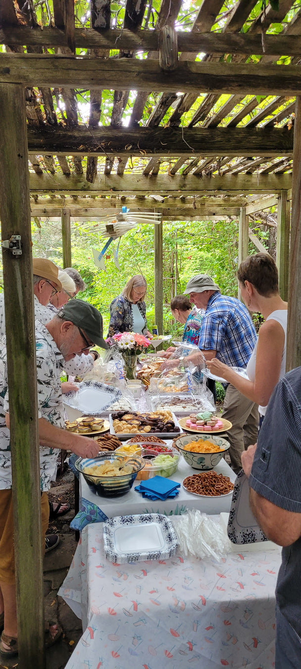 community gathering at a member's home