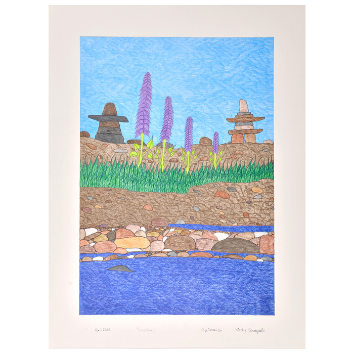 Landscape in the North - Original Drawing