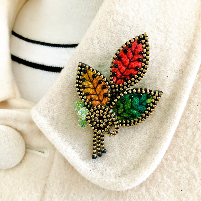 Three Leaves Brooch