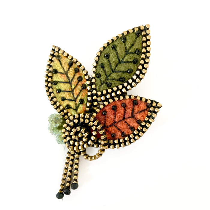 Three Leaves Brooch