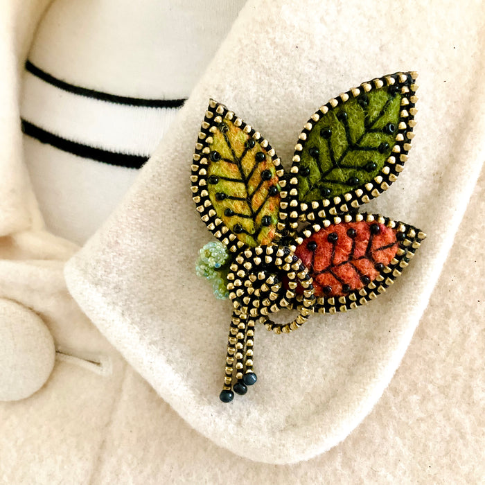 Three Leaves Brooch