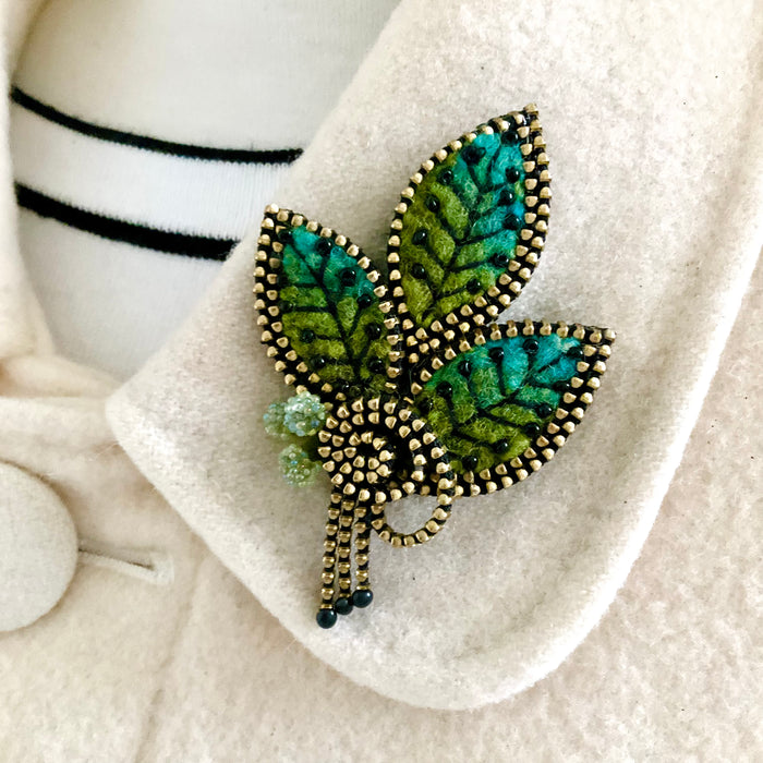 Three Leaves Brooch