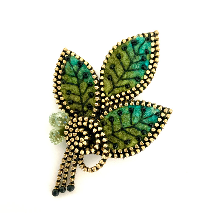 Three Leaves Brooch