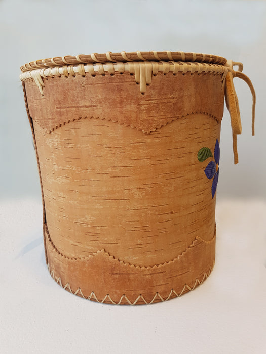 Purple Flower Birch Basket