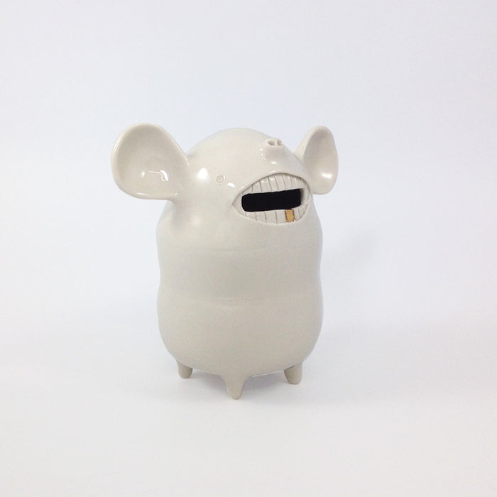 Creature Coin Bank in White Porcelain