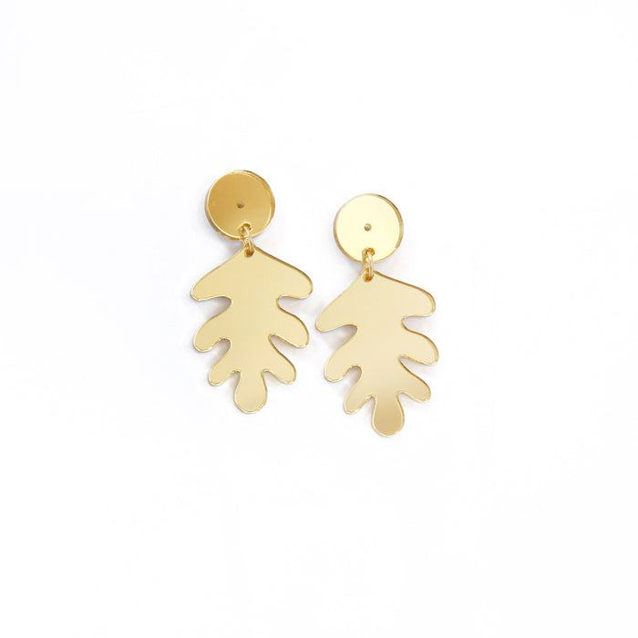 Medium Colourful Leaf Earrings