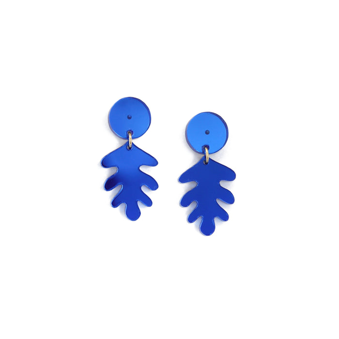 Small Colourful Leaf Earrings