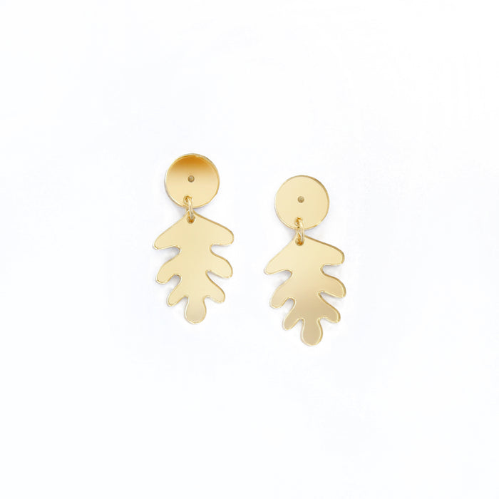 Small Colourful Leaf Earrings