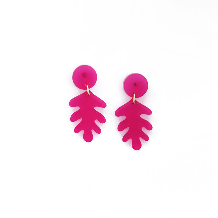 Small Colourful Leaf Earrings