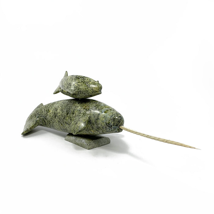 Narwhal & Calf Sculpture