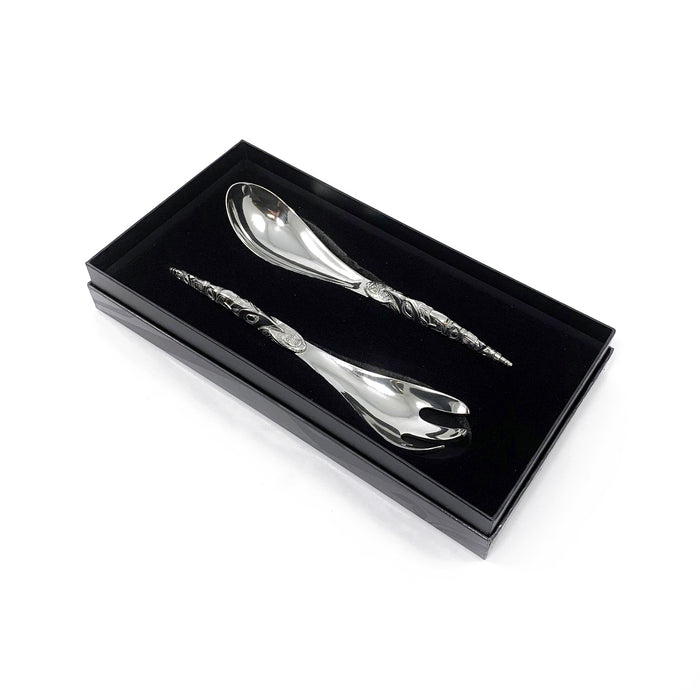 Pewter Horn Server Set,polished