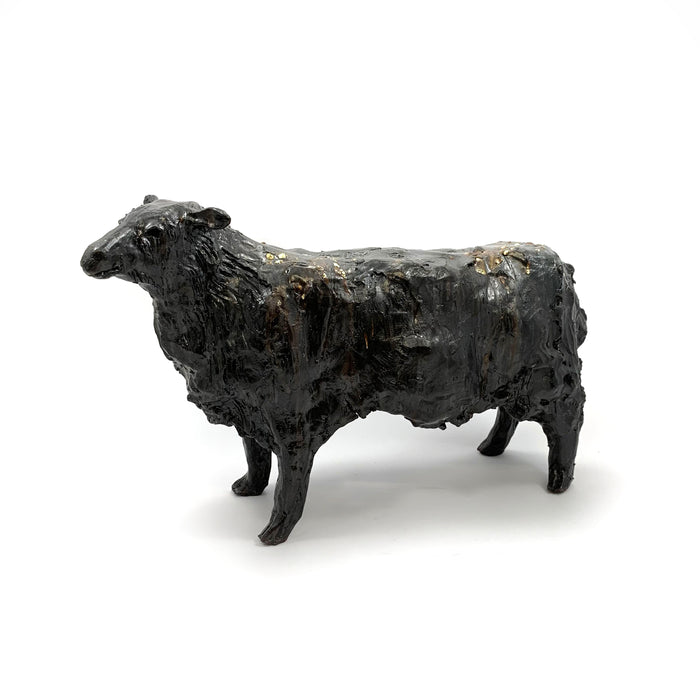 Large Black Sheep Sculpture