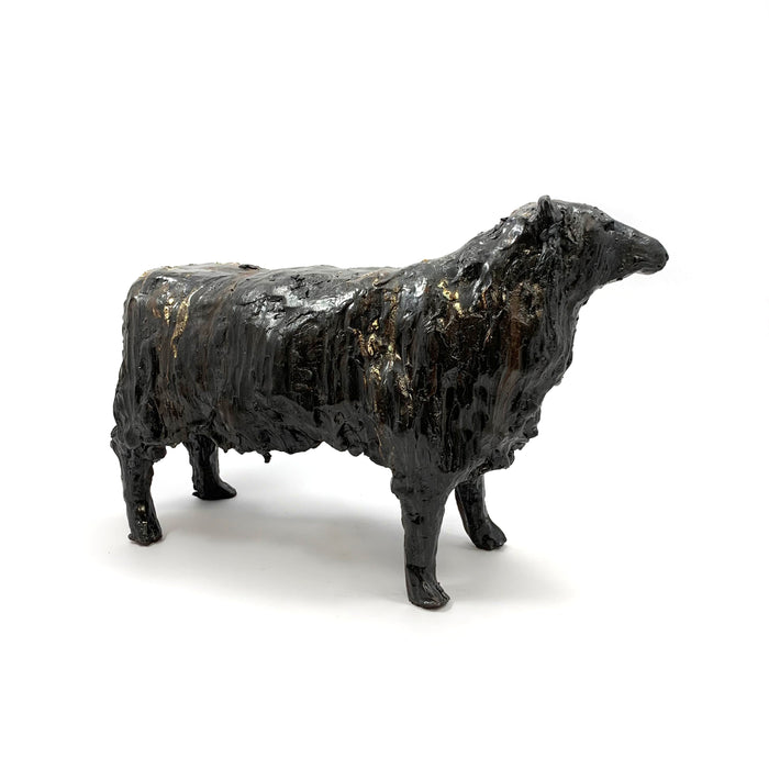 Large Black Sheep Sculpture