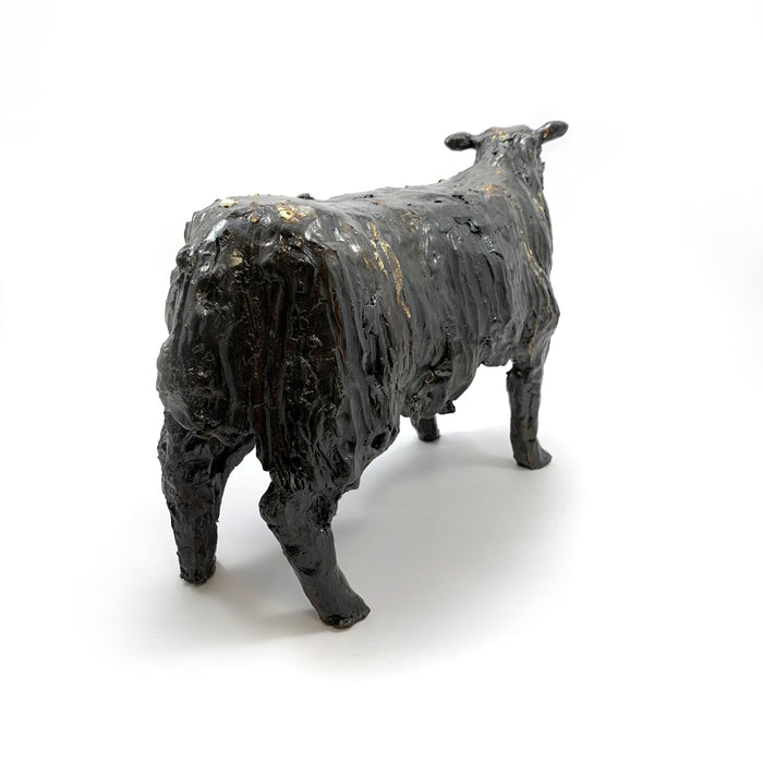 Large Black Sheep Sculpture