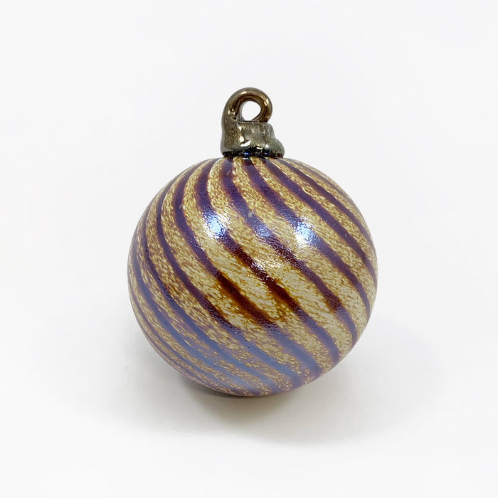 Butterscotch Swirl Glass Ornament