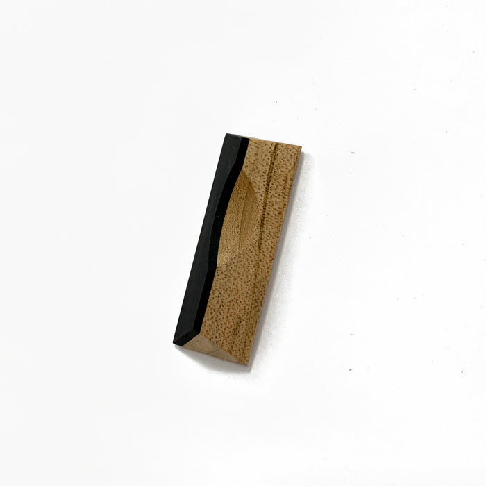 Maple and Black Resin Brooch