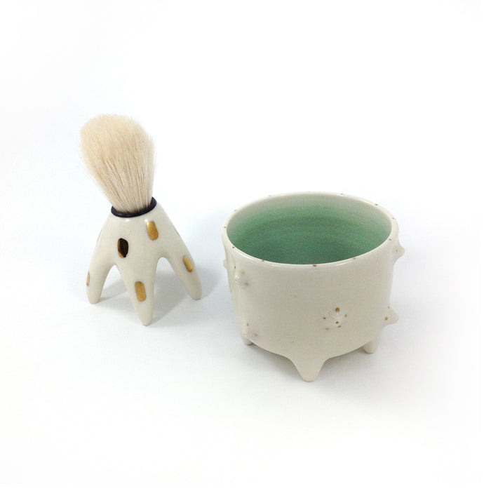 Porcelain Shaving Brush Set