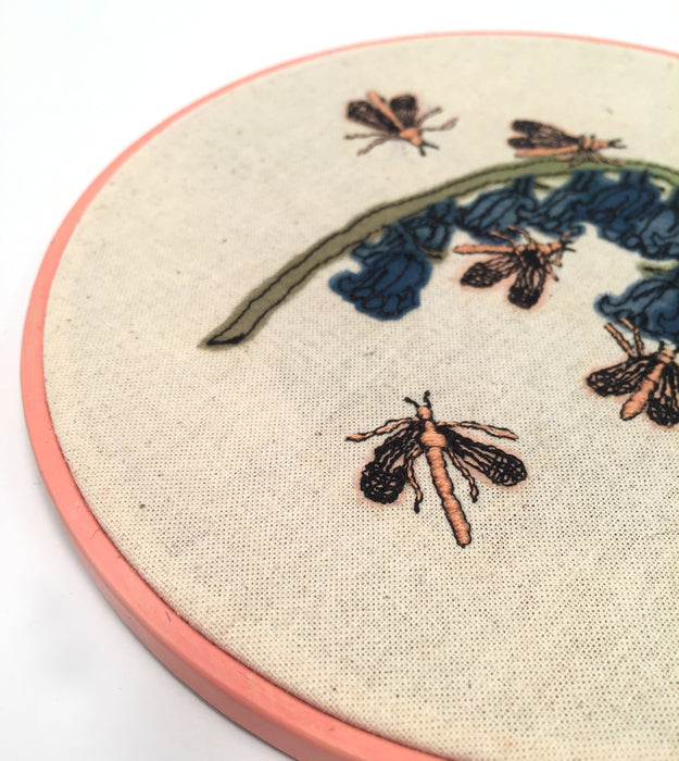 Medium Embroidered Wall Hanging by Julianna Schertzer 